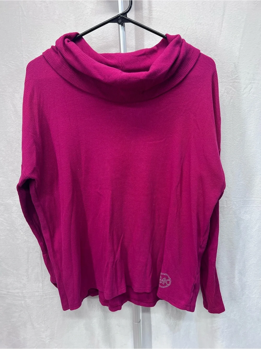 Michael Kors Women's Funnel Neck Sweater in Fuchsia Large